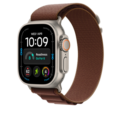 Apple Watch Ultra Alpine Loop (49mm) - Burgundy (Natural Titanium) - alternate view 1 