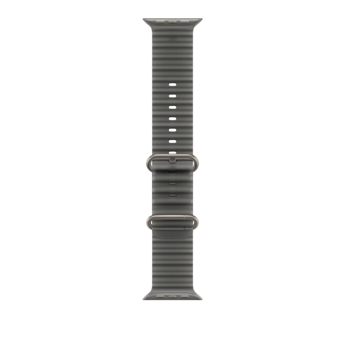 Apple Watch Ultra Ocean Band (49mm) - Translucent Black (Natural Titanium) 