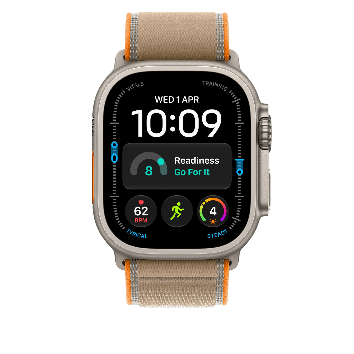 Apple Watch Ultra Trail Loop (49mm) - Sand (Natural Titanium) - alternate view 2 