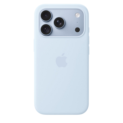 Apple iPhone 18 Pro Silicone Case with MagSafe in Crisp Blue 