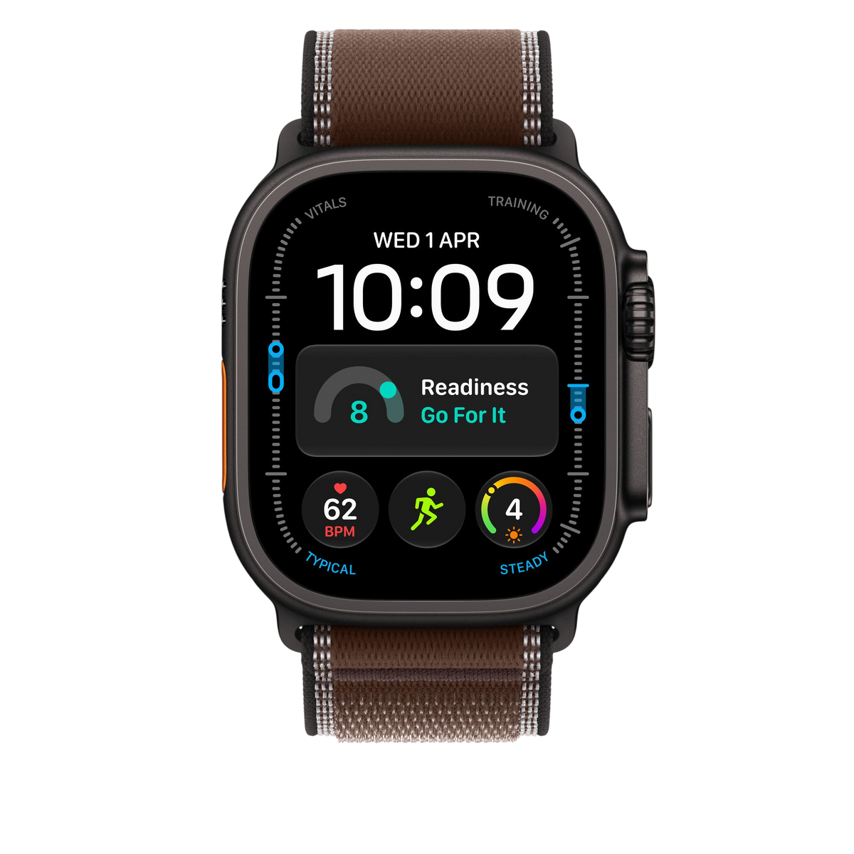 Apple Watch Ultra Trail Loop (49mm) - Dark Umber (Black Titanium) - alternate view 2 