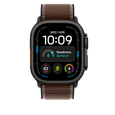 Apple Watch Ultra Trail Loop (49mm) - Dark Umber (Black Titanium) - alternate view 2 