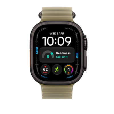 Apple Watch Ultra Ocean Band (49mm) - Translucent Kelp (Black Titanium) - alternate view 2 