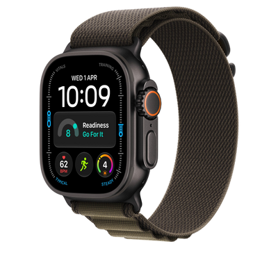 Apple Watch Ultra Alpine Loop (49mm) - Dark Olive (Black Titanium) - alternate view 1 