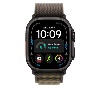 Apple Watch Ultra Alpine Loop (49mm) - Dark Olive (Black Titanium) - alternate view 2 