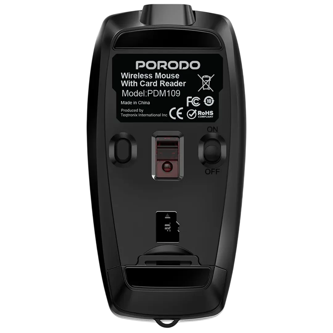 Porodo Wireless Mouse rotatable foldable design