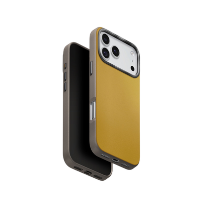 جراب Uniq Lyden DS بلونين من الجلد الصناعي الفاخر لهاتف iPhone 17 Pro Max