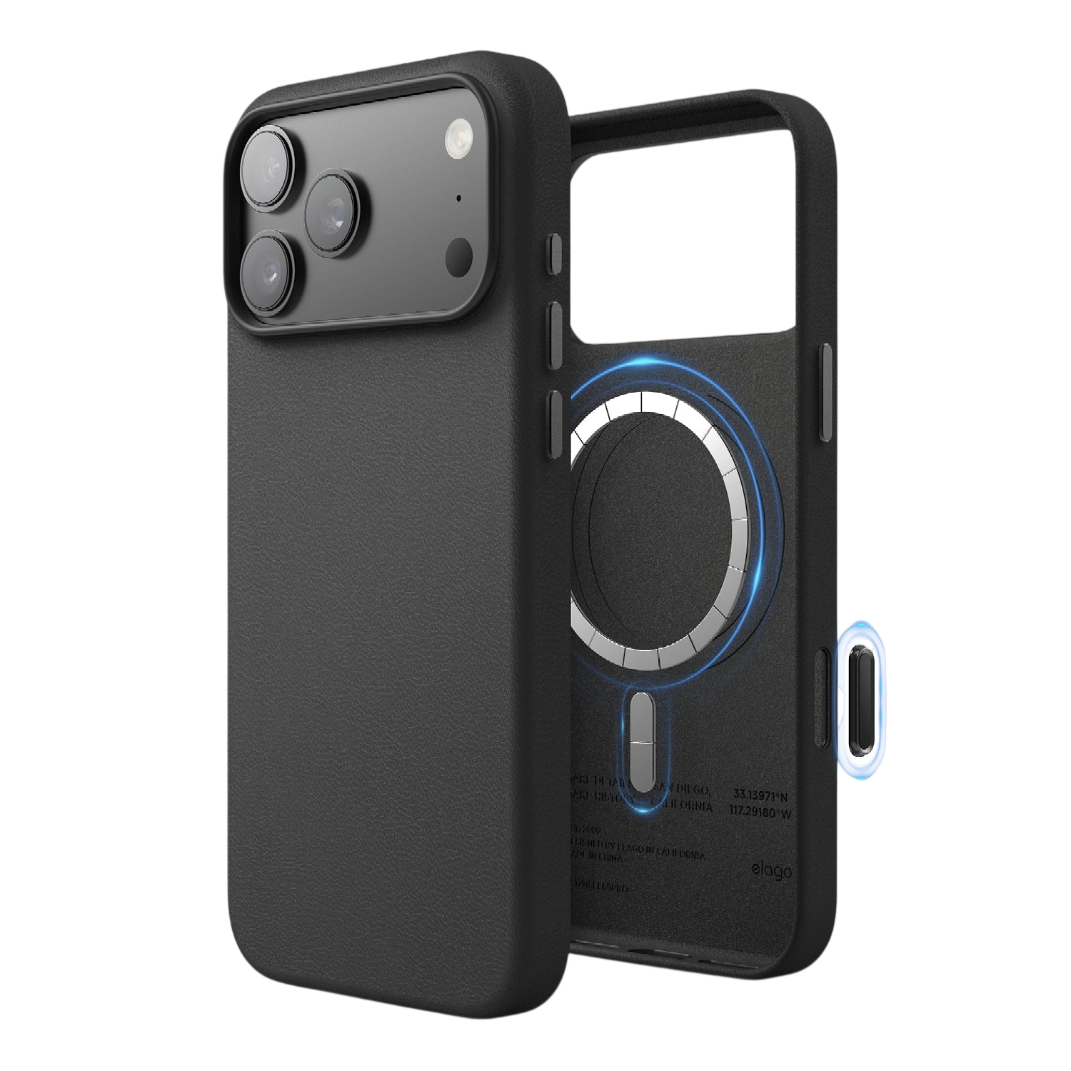Elago MagLeather Case for iPhone 17 Pro Max / iPhone 18 Pro Max - Black 