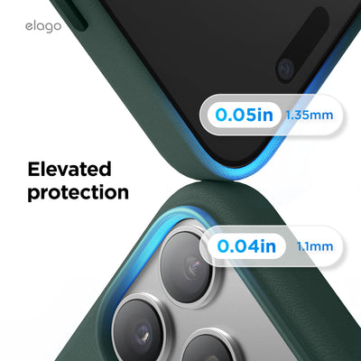Elago MagLeather Case for iPhone 17 Pro Max / iPhone 18 Pro Max - Midnight Green 
