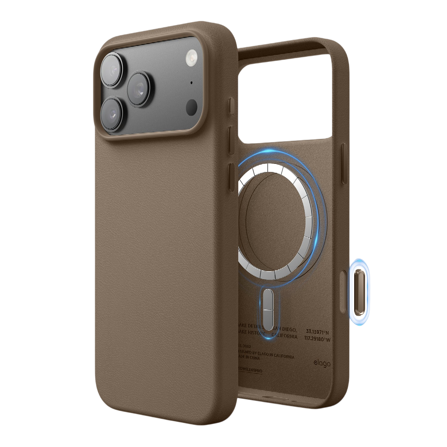 Elago MagLeather Case for iPhone 17 Pro Max / iPhone 18 Pro Max - Taupe 