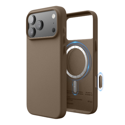 Elago MagLeather Case for iPhone 17 Pro Max / iPhone 18 Pro Max - Taupe 