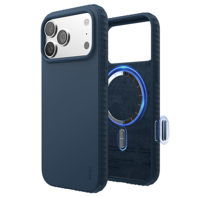 Elago MagRidge Silicone Case for iPhone 17 Pro Max / iPhone 18 Pro Max - Jean Indigo 