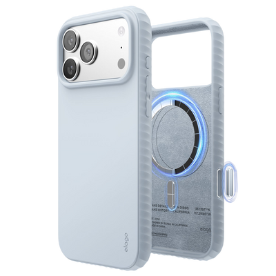 Elago MagRidge Silicone Case for iPhone 17 Pro Max / iPhone 18 Pro Max - Light Blue 
