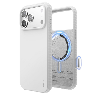 Elago MagRidge Silicone Case for iPhone 17 Pro Max / iPhone 18 Pro Max - White 