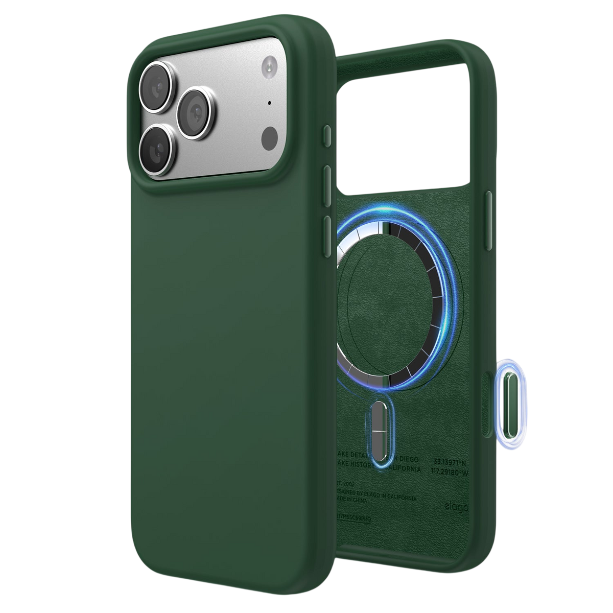 Elago Mag Silicone Case for iPhone 17 Pro Max / iPhone 18 Pro Max - Alpine Green 