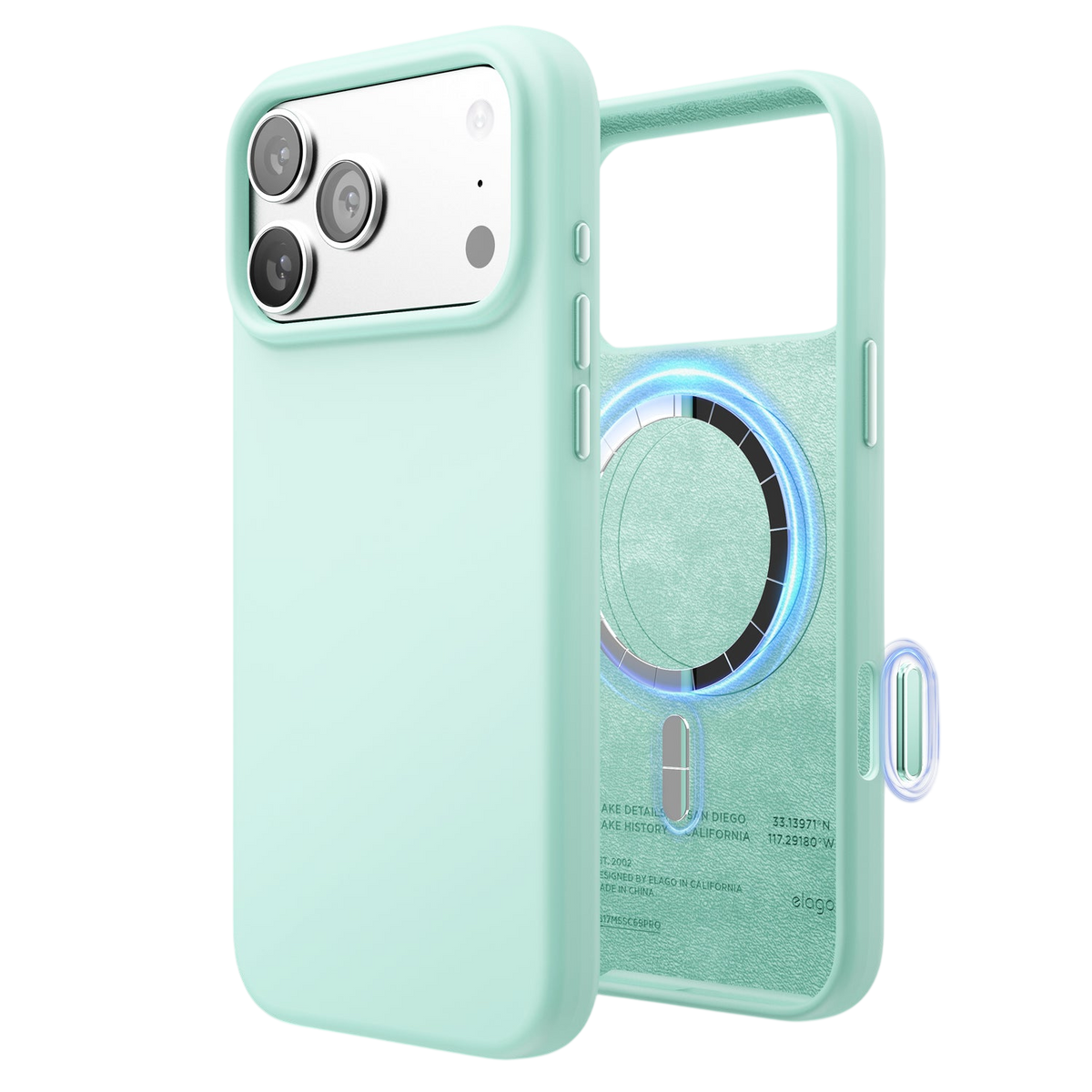 Elago Mag Silicone Case for iPhone 17 Pro Max / iPhone 18 Pro Max - Aqua Sky 