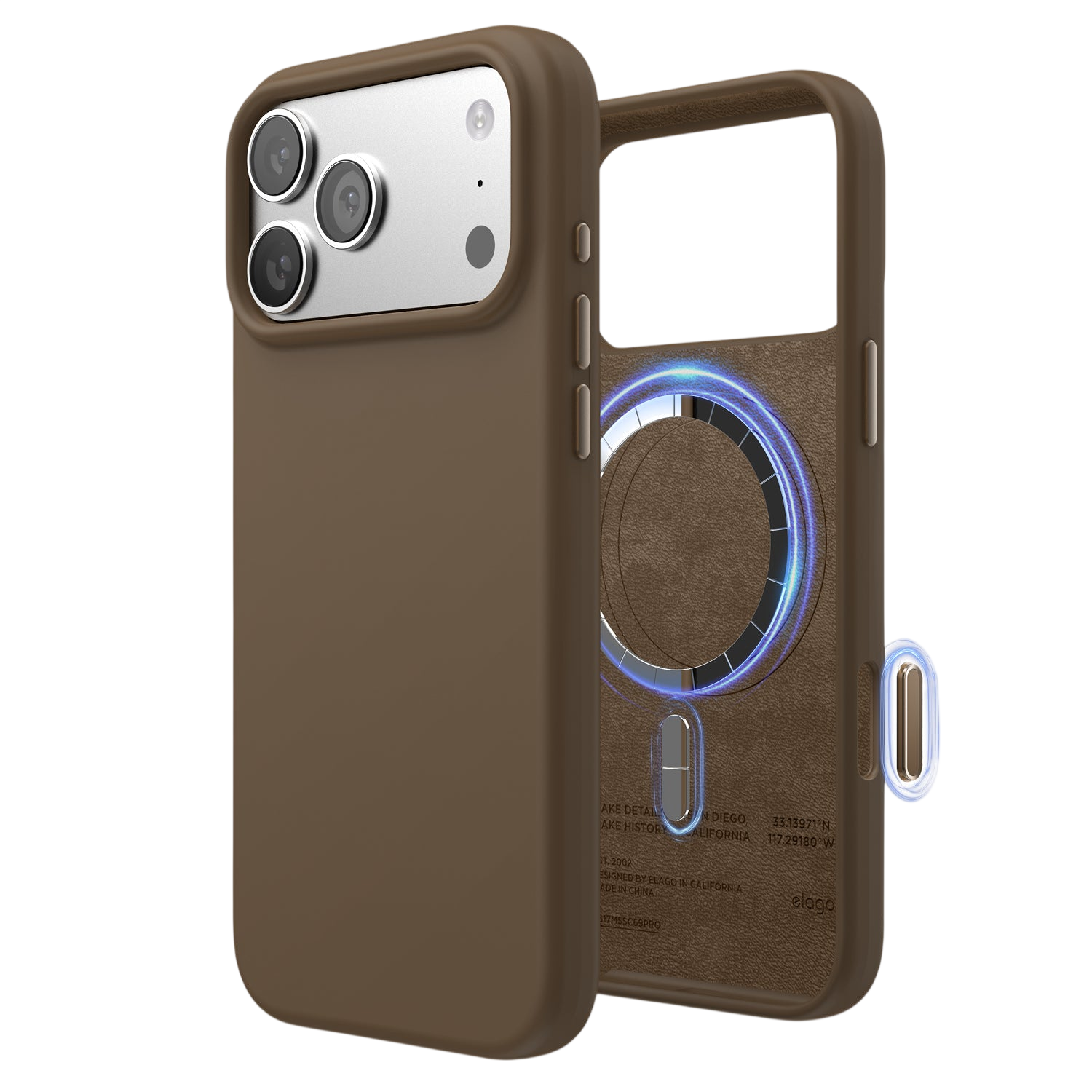 Elago Mag Silicone Case for iPhone 17 Pro Max / iPhone 18 Pro Max - Brown 