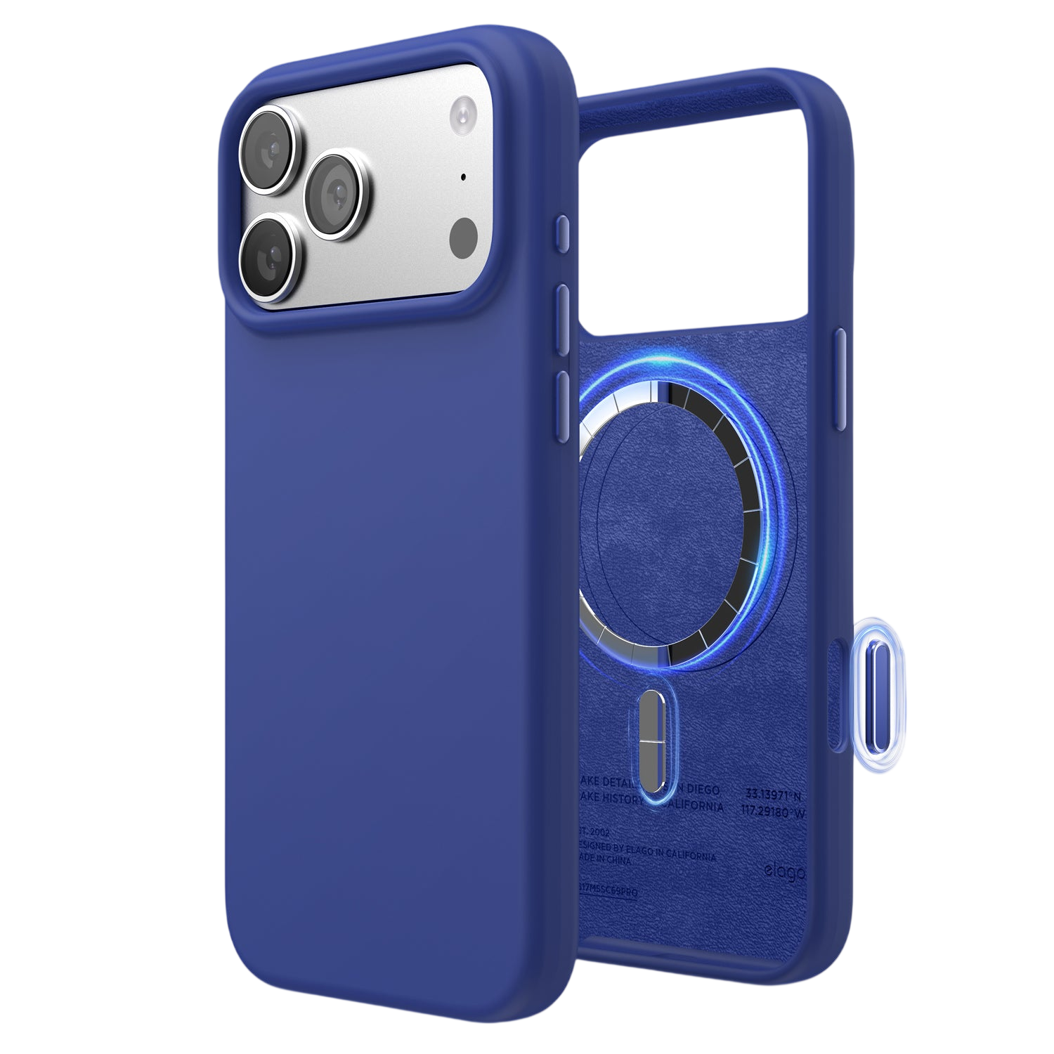 Elago Mag Silicone Case for iPhone 17 Pro Max / iPhone 18 Pro Max - Cobalt Blue 