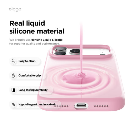 Elago Mag Silicone Case for iPhone 17 Pro Max / iPhone 18 Pro Max - Hot Pink 