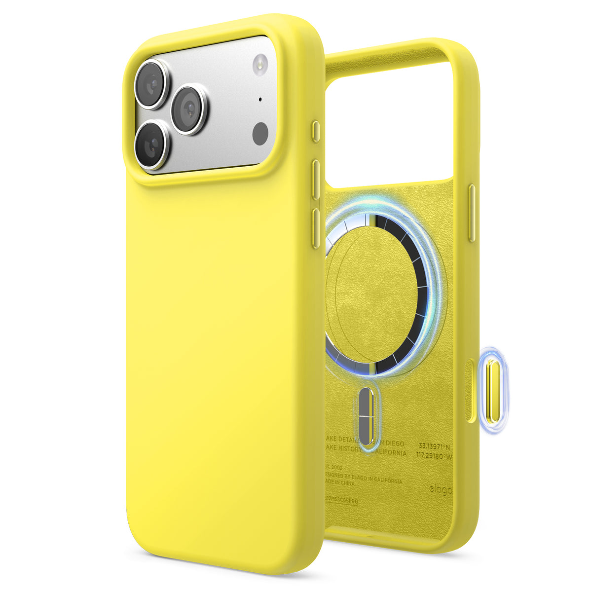 Elago Mag Silicone Case for iPhone 17 Pro Max / iPhone 18 Pro Max - Neon Yellow 