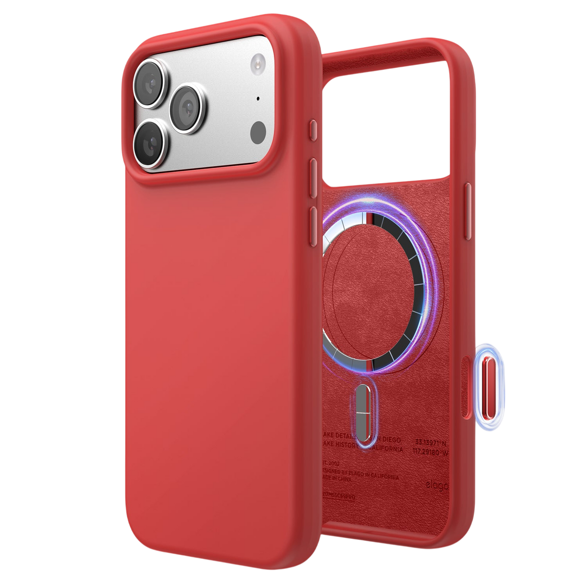 Elago Mag Silicone Case for iPhone 17 Pro Max / iPhone 18 Pro Max - Red 