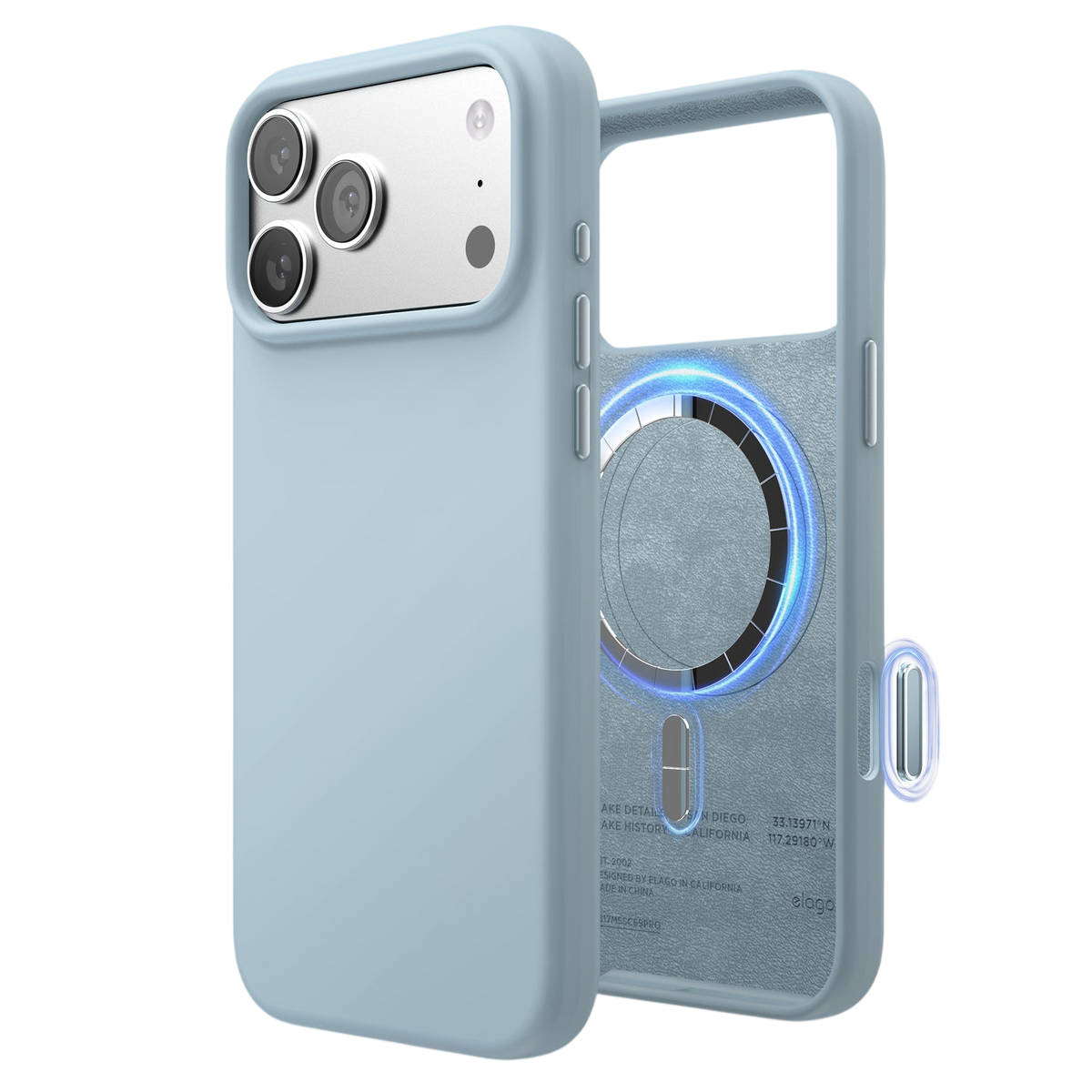 Elago Mag Silicone Case for iPhone 17 Pro Max / iPhone 18 Pro Max - Sky Blue 