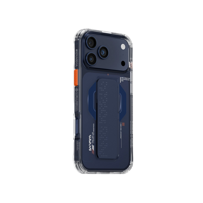 Skinarma Haxa Mag-Charge Grip-Stand Case for iPhone 17 Pro Max - Navy 