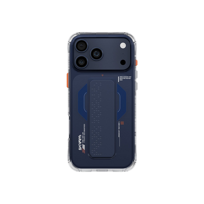 Skinarma Haxa Mag-Charge Grip-Stand Case for iPhone 17 Pro Max - Navy 