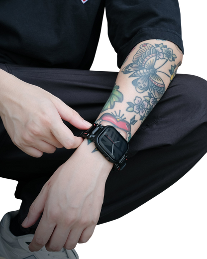 غطاء سليم Skinarma GADO مع واقي شاشة شفاف 9H لسلسلة ساعة آبل 11 / 10 46mm