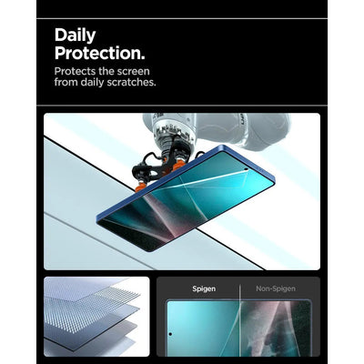 حامي شاشة Spigen EliteShield EZ Fit HD [1 عبوة] لهاتف Samsung S25 Ultra - شفاف