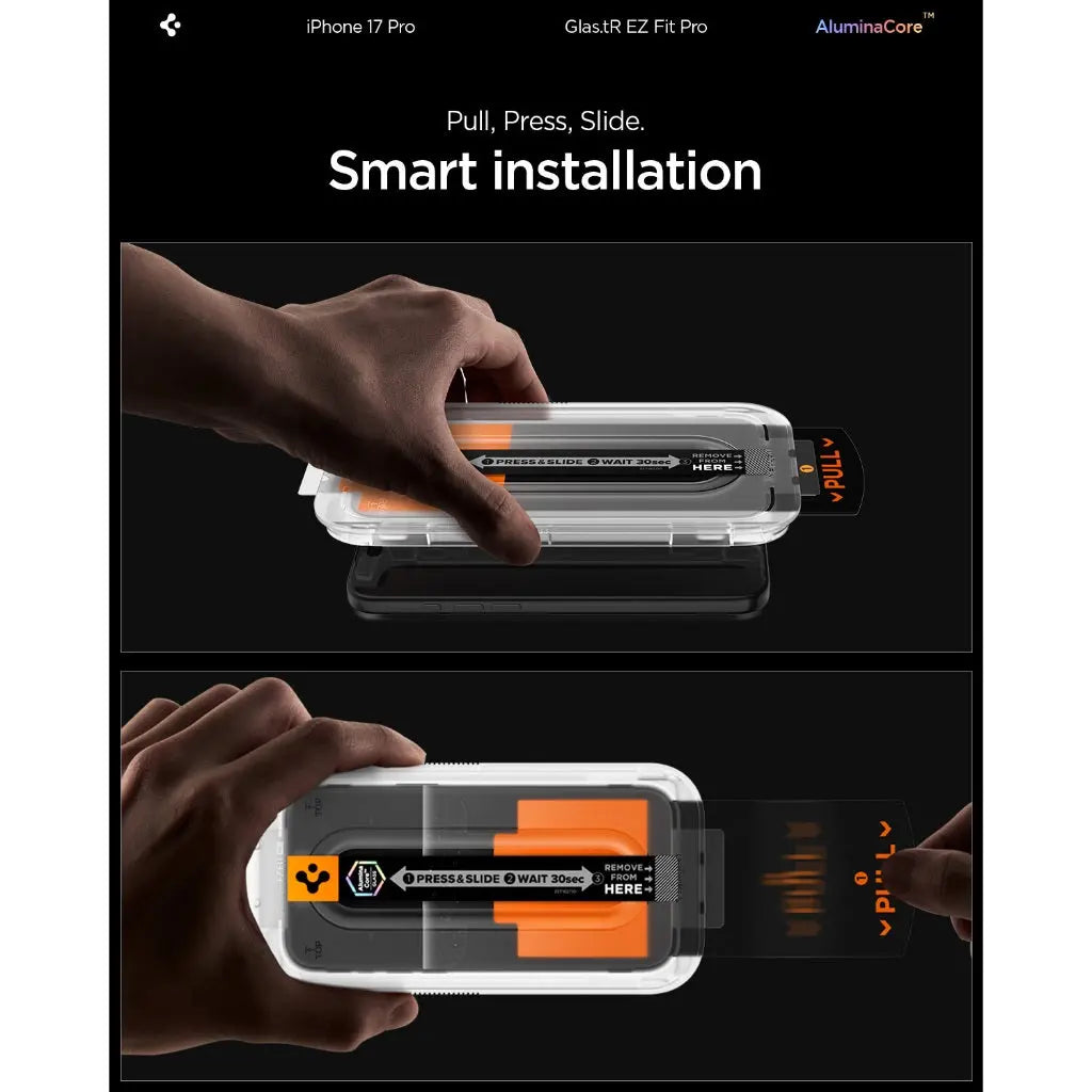واقي شاشة الخصوصية من سبجن آيفون 17 برو زجاج tR EZ Fit Pro HD [1 عبوة]