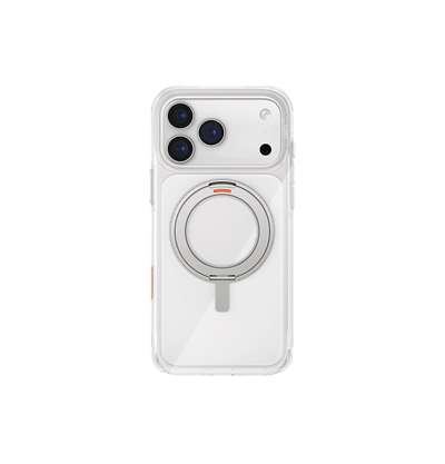 جراب Uniq Swivix الهجين الشفاف مع حامل دوّار 360° لهاتف iPhone 17 Pro Max