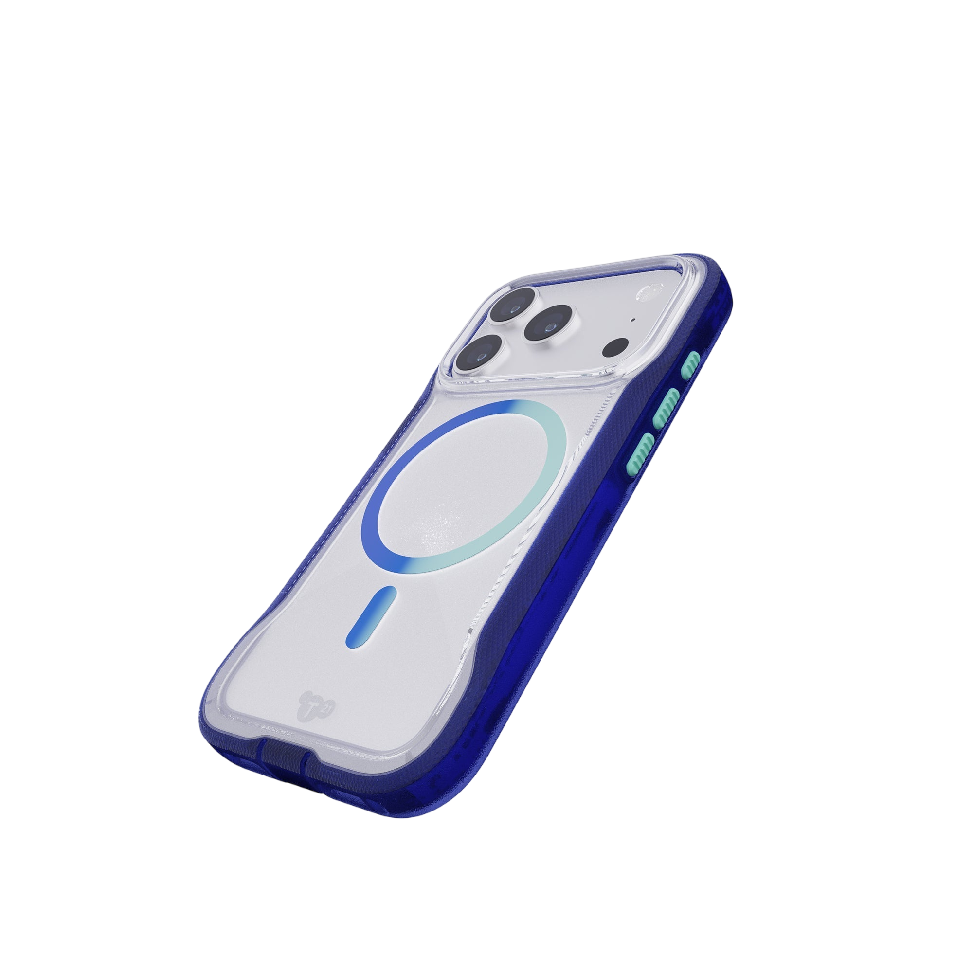 غلاف Tech21 EvoPro MagSafe لهاتف iPhone 17 Pro Max - أزرق كهربائي/نعناع هلامي