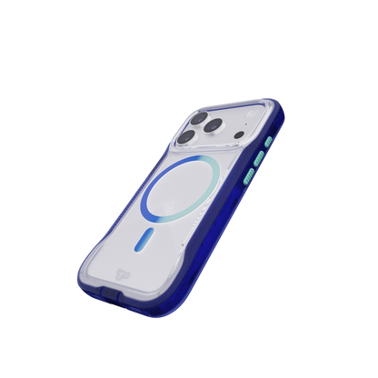 غلاف Tech21 EvoPro MagSafe لهاتف iPhone 17 Pro Max - أزرق كهربائي/نعناع هلامي