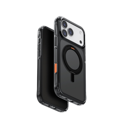 جراب Uniq Swivix الهجين الشفاف مع حامل دوّار 360° لهاتف iPhone 17 Pro Max