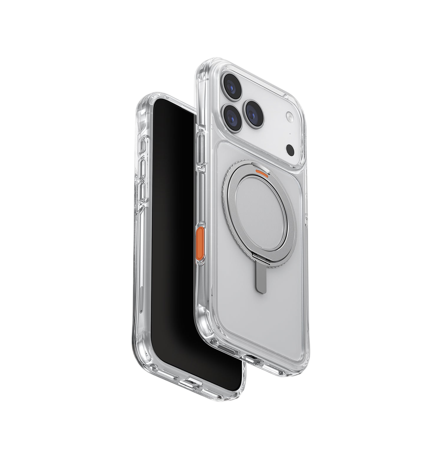 جراب Uniq Swivix الهجين الشفاف مع حامل دوّار 360° لهاتف iPhone 17 Pro Max