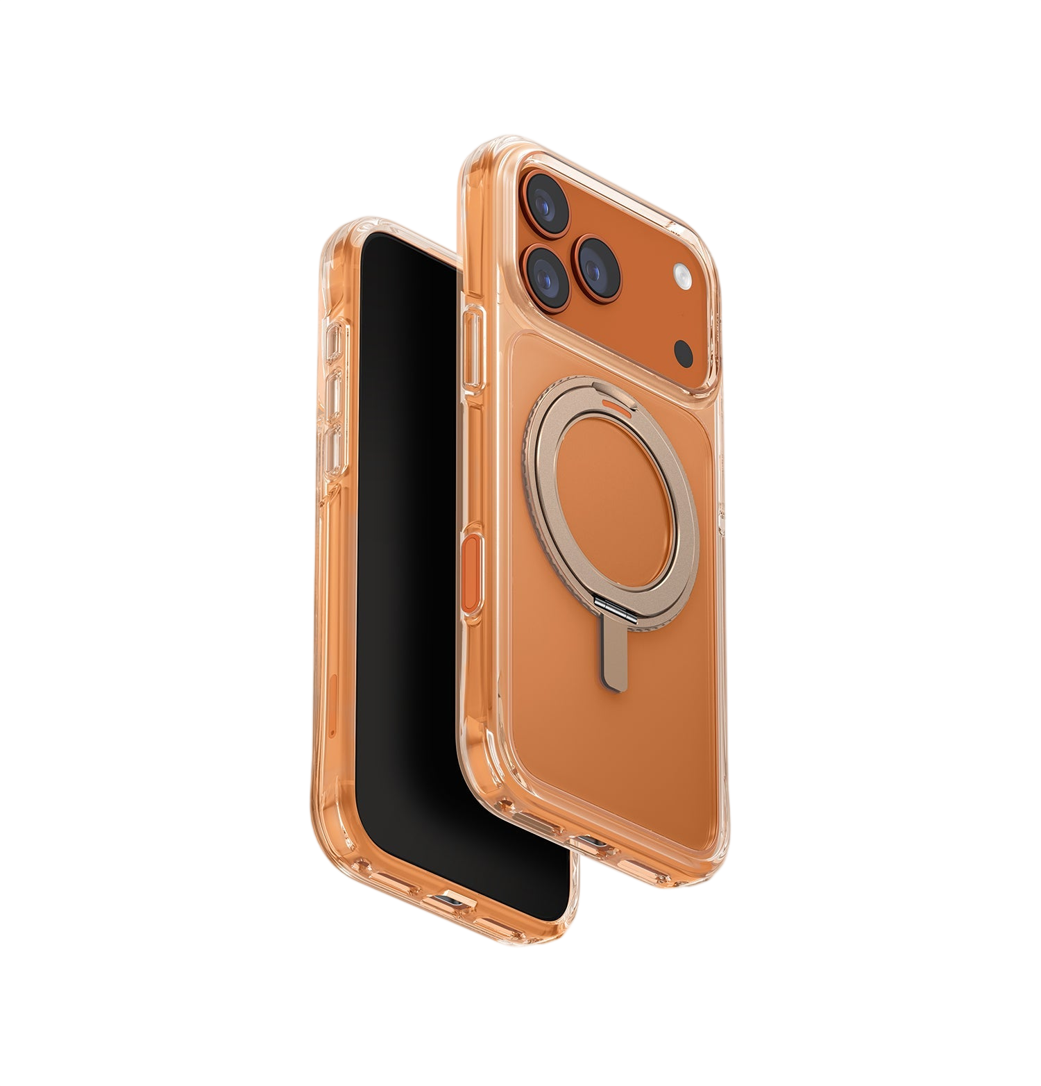 جراب Uniq Swivix الهجين الشفاف مع حامل دوّار 360° لهاتف iPhone 17 Pro Max