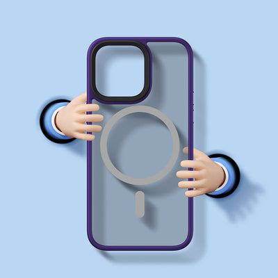 حافظة بنكس المغناطيسية الواقية لجهاز آيفون 14 برو ماكس - بنفسجي