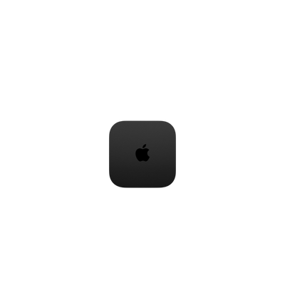 Apple TV 4K (3rd generation) - black device with engraved Apple logo