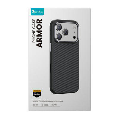 Benks 600D Pro Case built with Kevlar® for iPhone 18 Pro / 18 Pro Max - Retail packaging