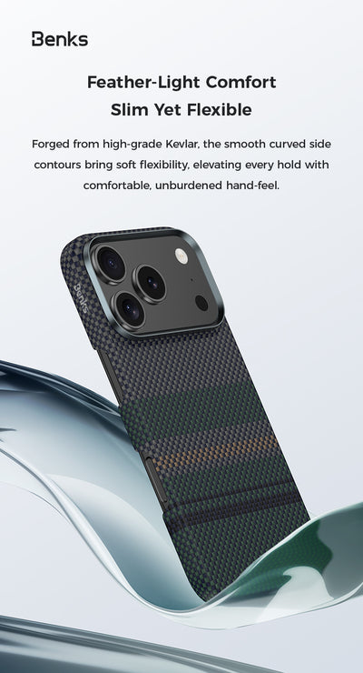 Benks Aurora Air C1 Case built with Kevlar® for iPhone 18 Pro - features