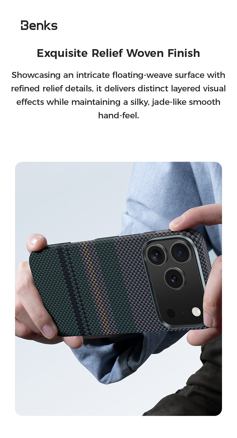 Benks Aurora Air C1 Case built with Kevlar® for iPhone 18 Pro - features