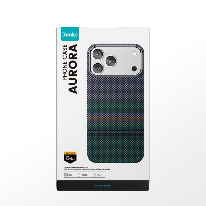 Benks Aurora Air C1 Case built with Kevlar® for iPhone 18 Pro - Retail packaging