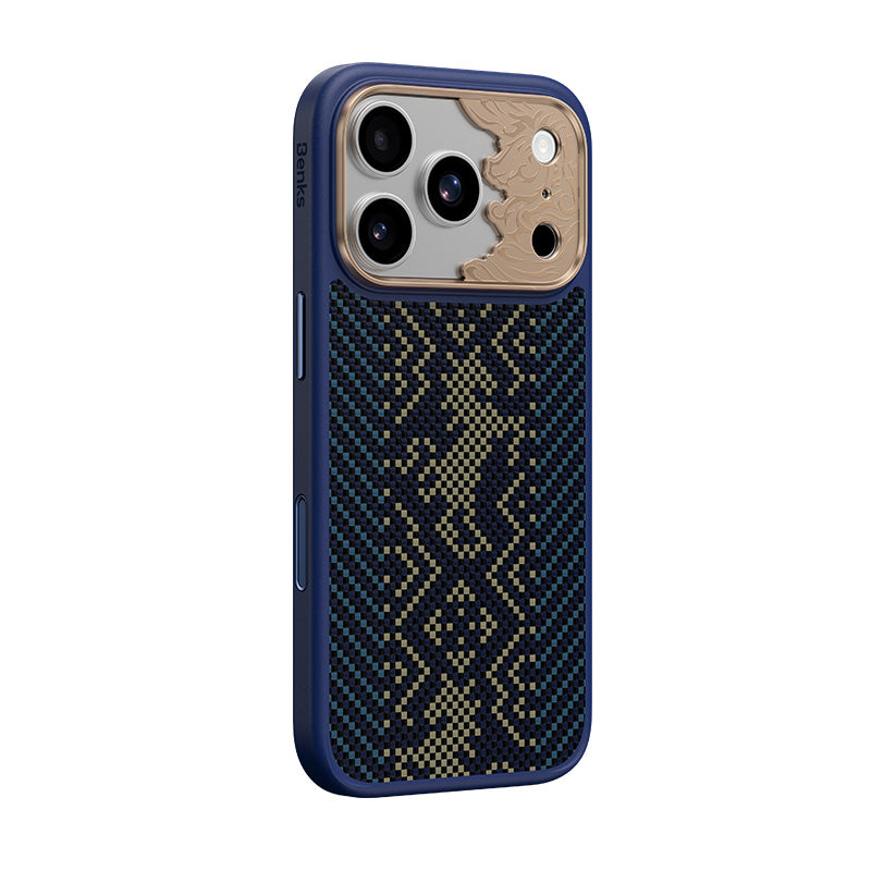 Benks Knight Pro Case built with Kevlar® for iPhone 18 Pro Max - Navy Blue 