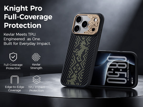 Benks Knight Pro Case built with Kevlar® for iPhone 18 Pro Max - features