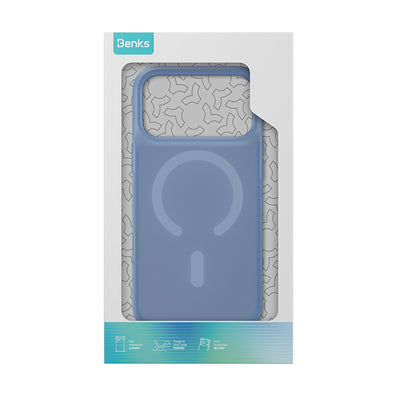Benks Lucid Armor Pro Magnetic Case for iPhone 18 Pro Max - Blue retail packaging 