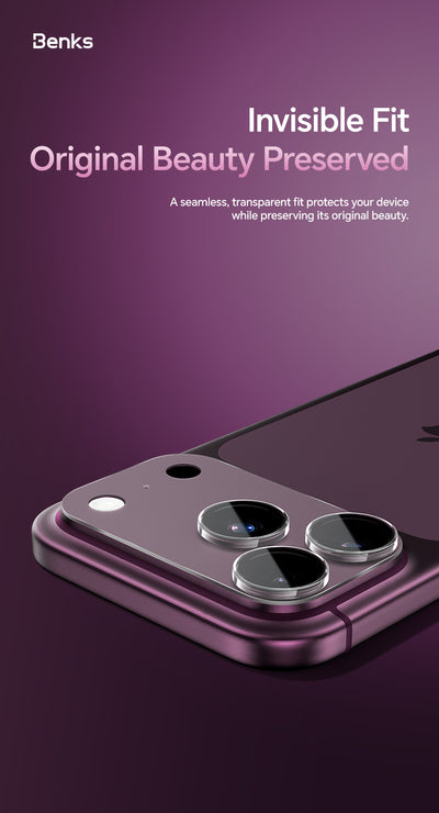 Benks OmniWarrior Integrated Lens Protector for iPhone 18 Pro / 18 Pro Max - Transparent AR lens protector features