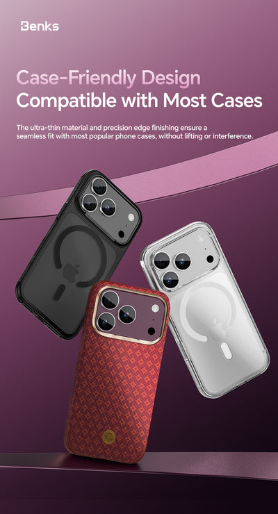Benks OmniWarrior Integrated Lens Protector for iPhone 18 Pro / 18 Pro Max - Transparent AR lens protector features