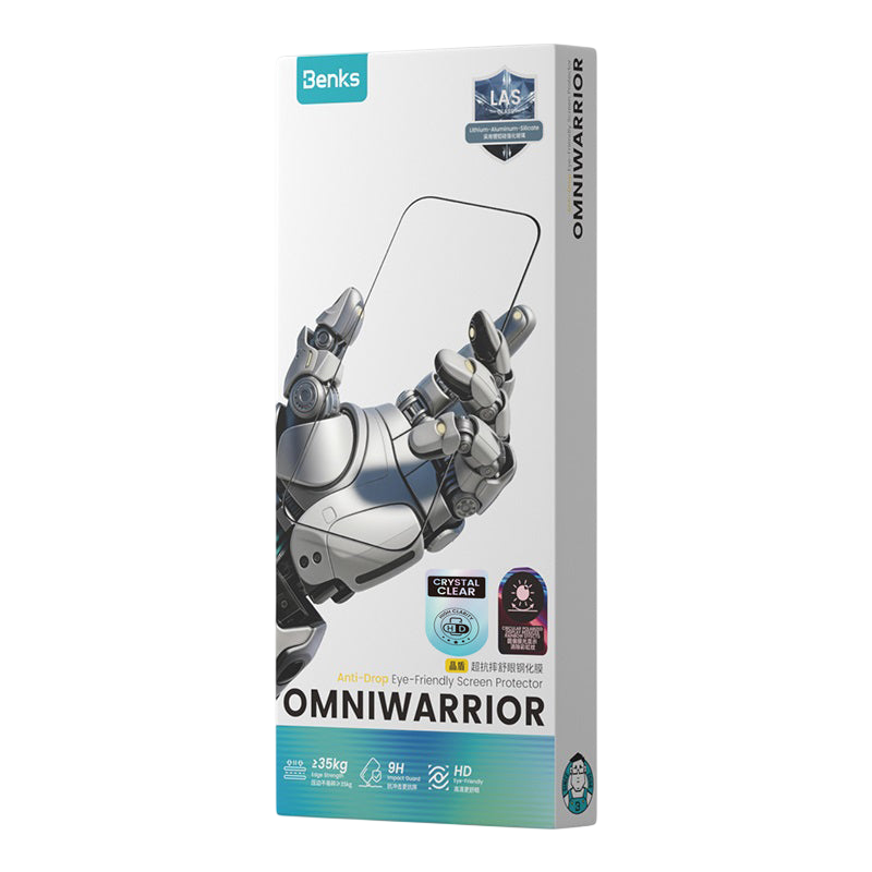 Benks OmniWarrior Screen Protector for iPhone Duo - HD Glass retail packaging