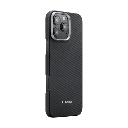 Pitaka Ultra-Slim Case for iPhone 16 Pro Max 600D Black/Grey (Twill)